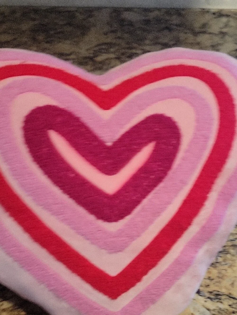 Plush Heart Throw Pillow - Pink & Red